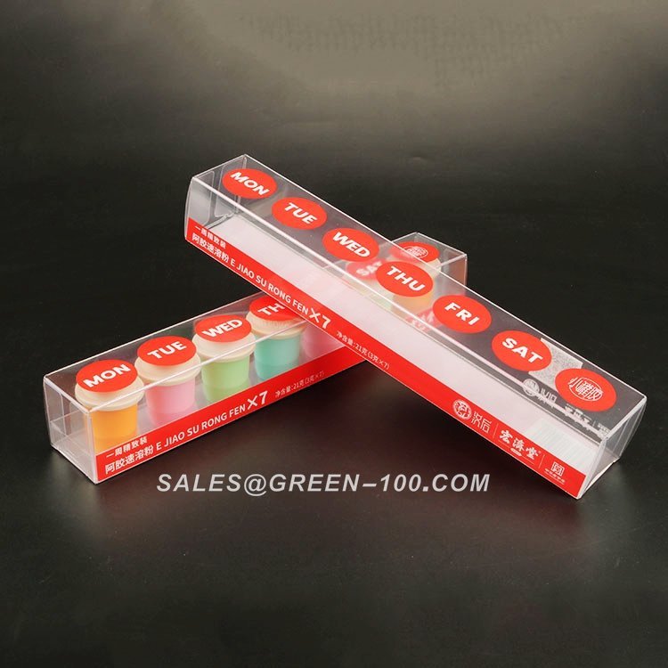 Silk Screen Printed Clear PET Folding Cartons