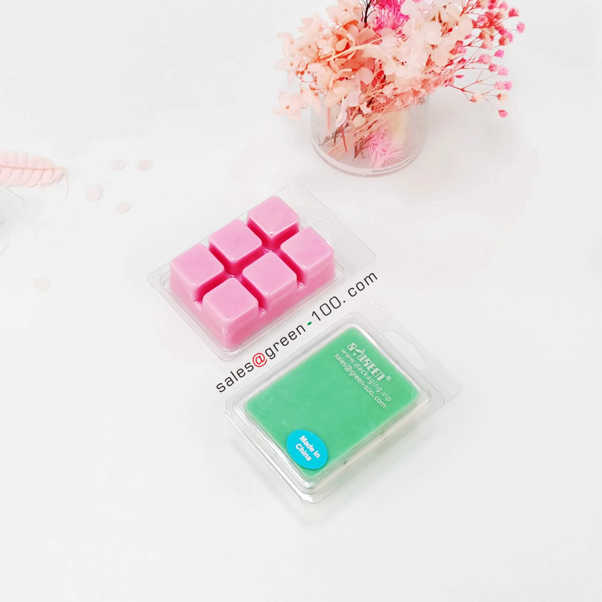 IMGmshell-Verpackung fHersteller kundenspezifischer transparenter Verpackungenacturer clamshell packaging for wax melts