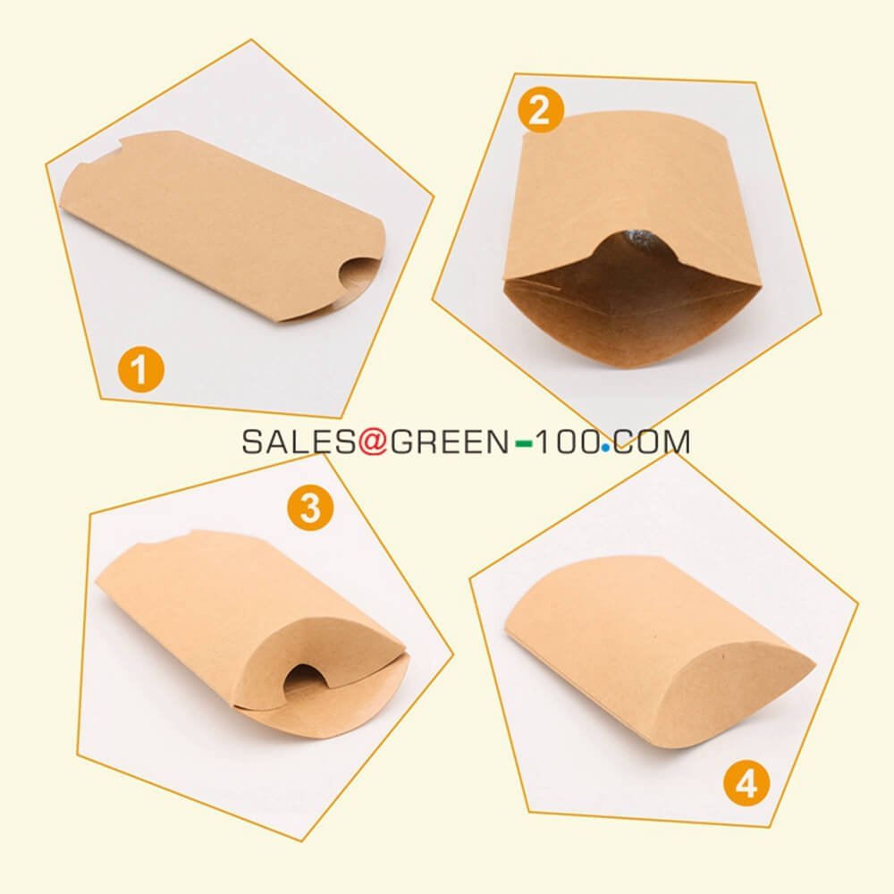 kraft Pillow Boxes 4 - Custom Transparent Packaging Manufacturer kraft Pillow Boxes