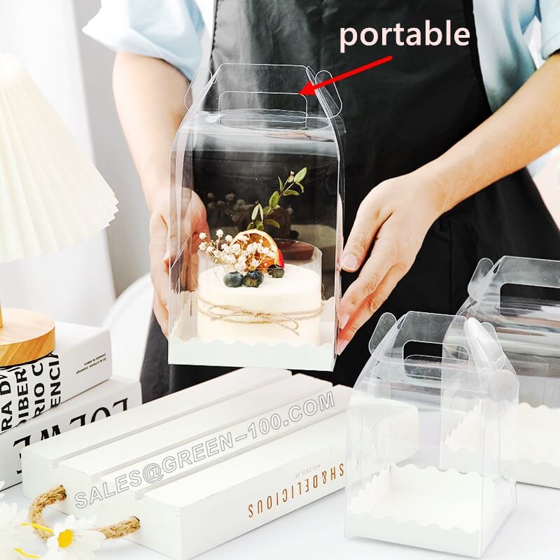 Portable gift cake transparent packing box