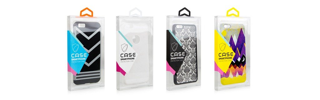 Transparent mobile phone case packaging box hook and sticker 2