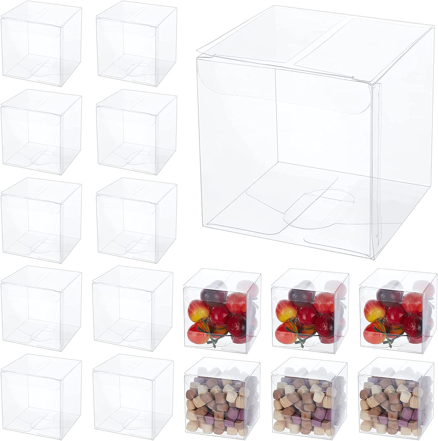 clear cube wedding favour boxes2 1 - Custom Transparent Packaging Manufacturer