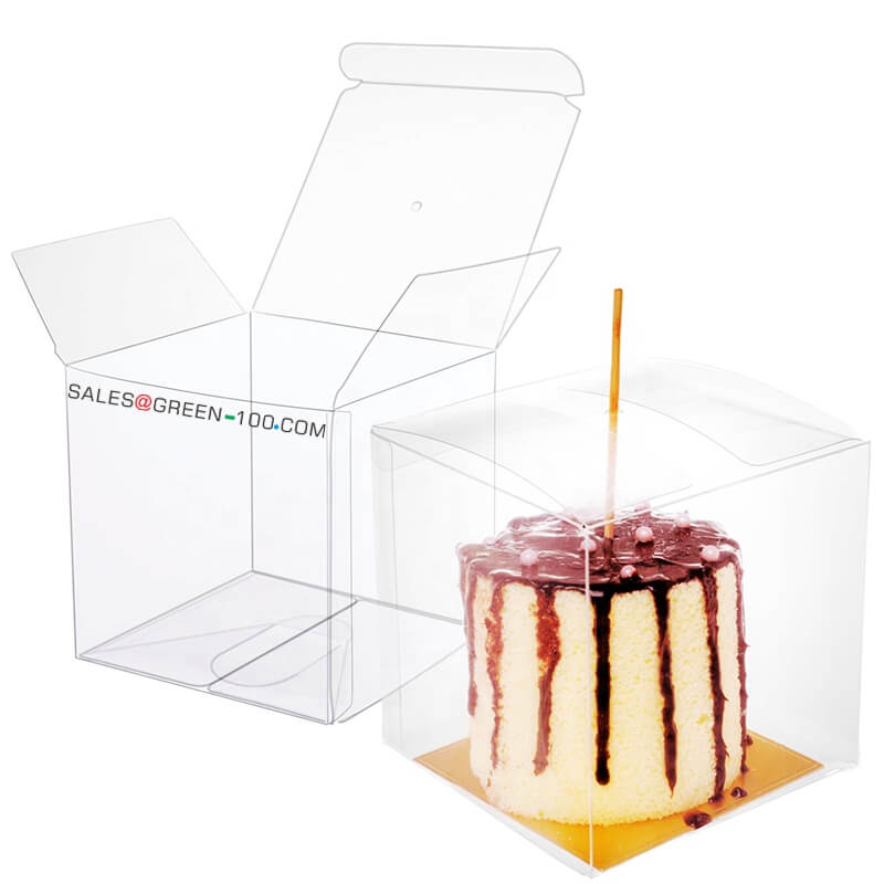 Mini cake food grade transparent plastic packaging box