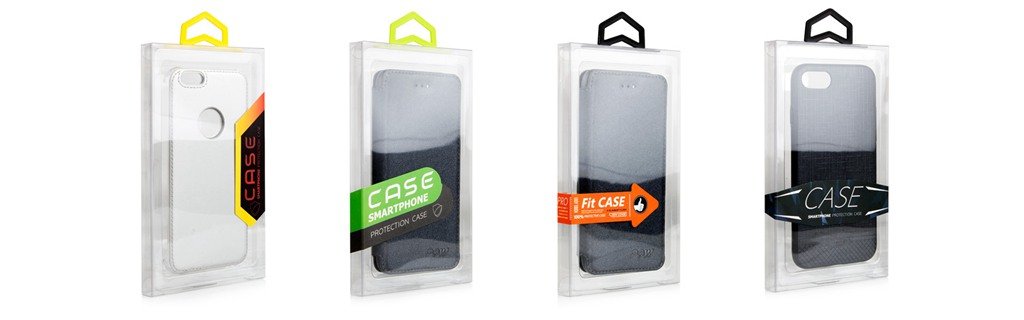 Transparent mobile phone case packaging box hook and sticker 1