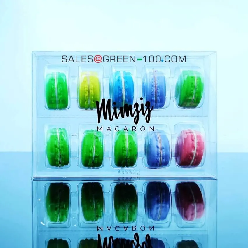 Macaron-thermoforming-transparent-blister-packaging-box
